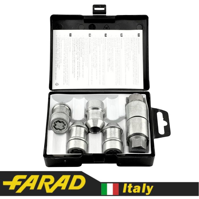 FARAD STARLOCK | Гайки секретки 14x1.5x41 Конус ключ 19 Вращающееся кольцо