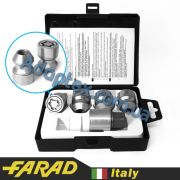 FARAD STARLOCK | Гайки секретки М1/2-20x34мм Конус Вращающееся кольцо Ключ 19 (Ford, Jeep, Jaguar, Chevrolet, Dodge, Volvo)