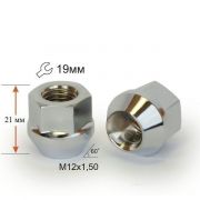 Гайка колісна М12x1.5x21мм Конус Ключ 19 Гайка колісна М12x1.5x21мм Конус Ключ 19
