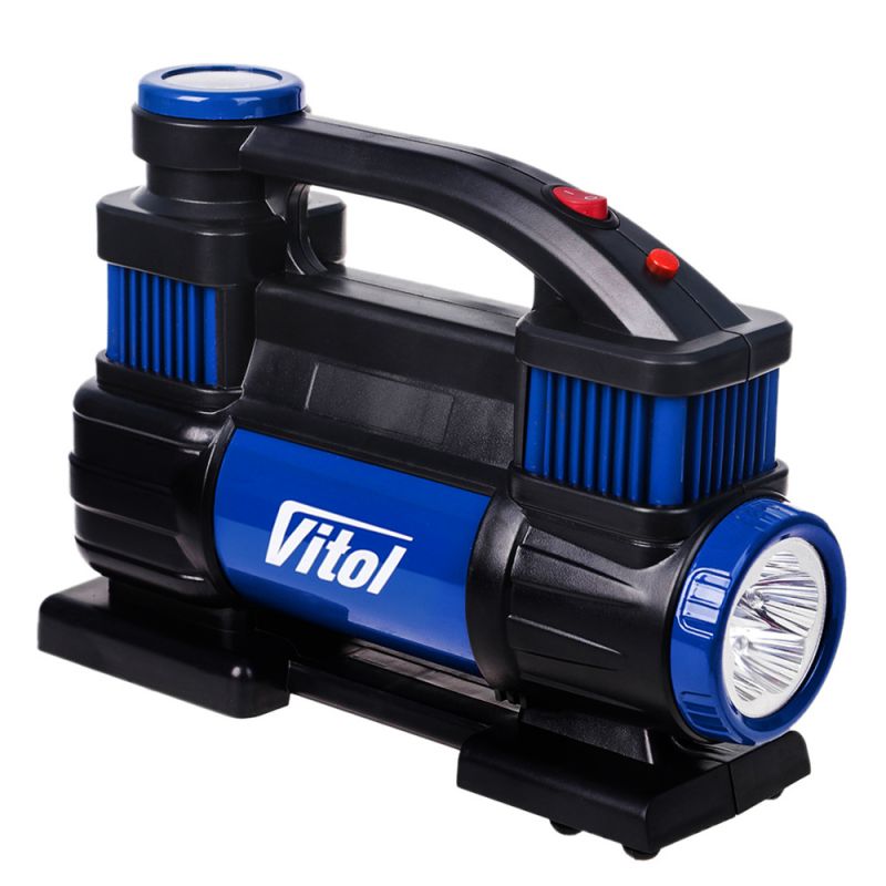 Компресор "ViTOL" K-70 150psi/25 Amp /90л2 циліндра/шланг 1,0+5,0м/клемі (К-70)