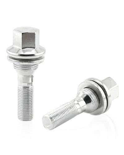 Болт колесный М12x1.25x29мм Прессшайба Хром Ключ 17 (Peugeot, Citroen) Удлиненный (для проставок 10-15мм)