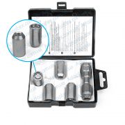FARAD MICROLOCK | Гайки секретки М12х1.25х36 Конус для вузьких отворів у дисках Внутрішній ключ 17-19 FARAD MICROLOCK | Гайки секретки М12х1.25х36 Конус для вузьких отворів у дисках Внутрішній ключ 17-19